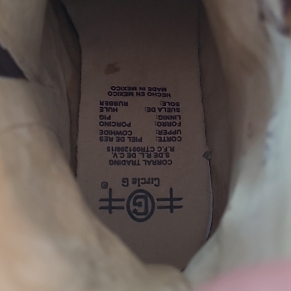 Circle G Genuine Leather Brown Western Ankle Boots size 8 - Picture 6 of 7